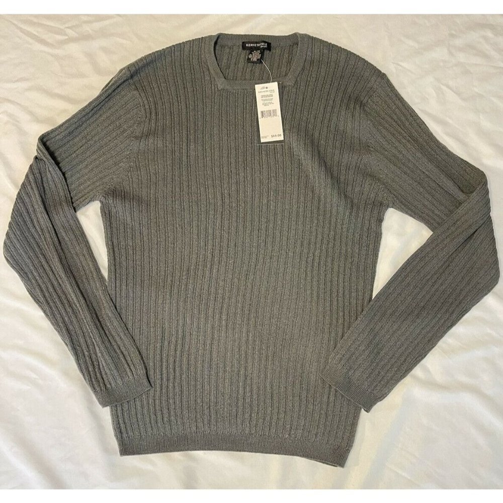 Kenneth Cole Gray Long Sleeve V-Neck Sweater Men’s Size XL NWT $69 MSRP